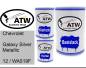 Preview: Chevrolet, Galaxy Silver Metallic, 12 / WA519F: 500ml Lackdose + 500ml Klarlack + 250ml Härter - Set, von ATW Autoteile West.